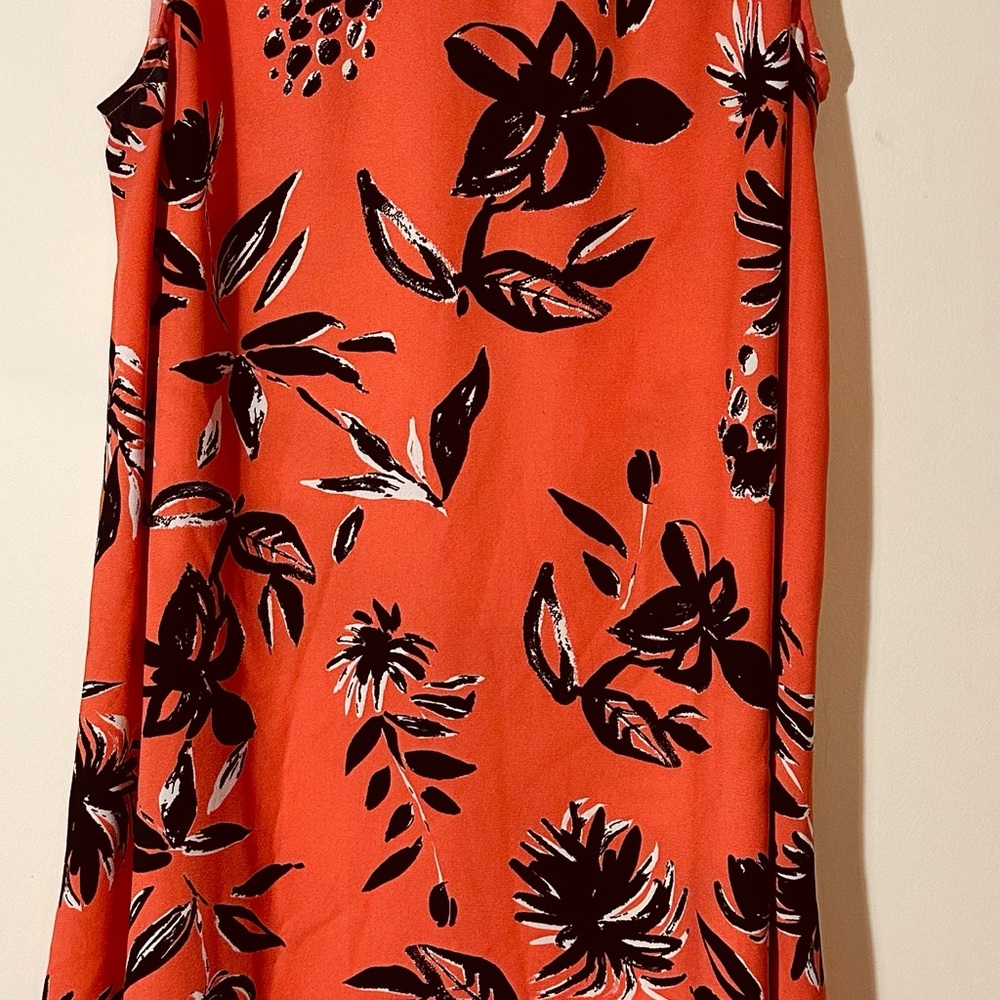 Halogen Coral and Black Patterned Dress